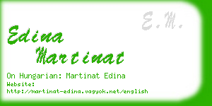 edina martinat business card
